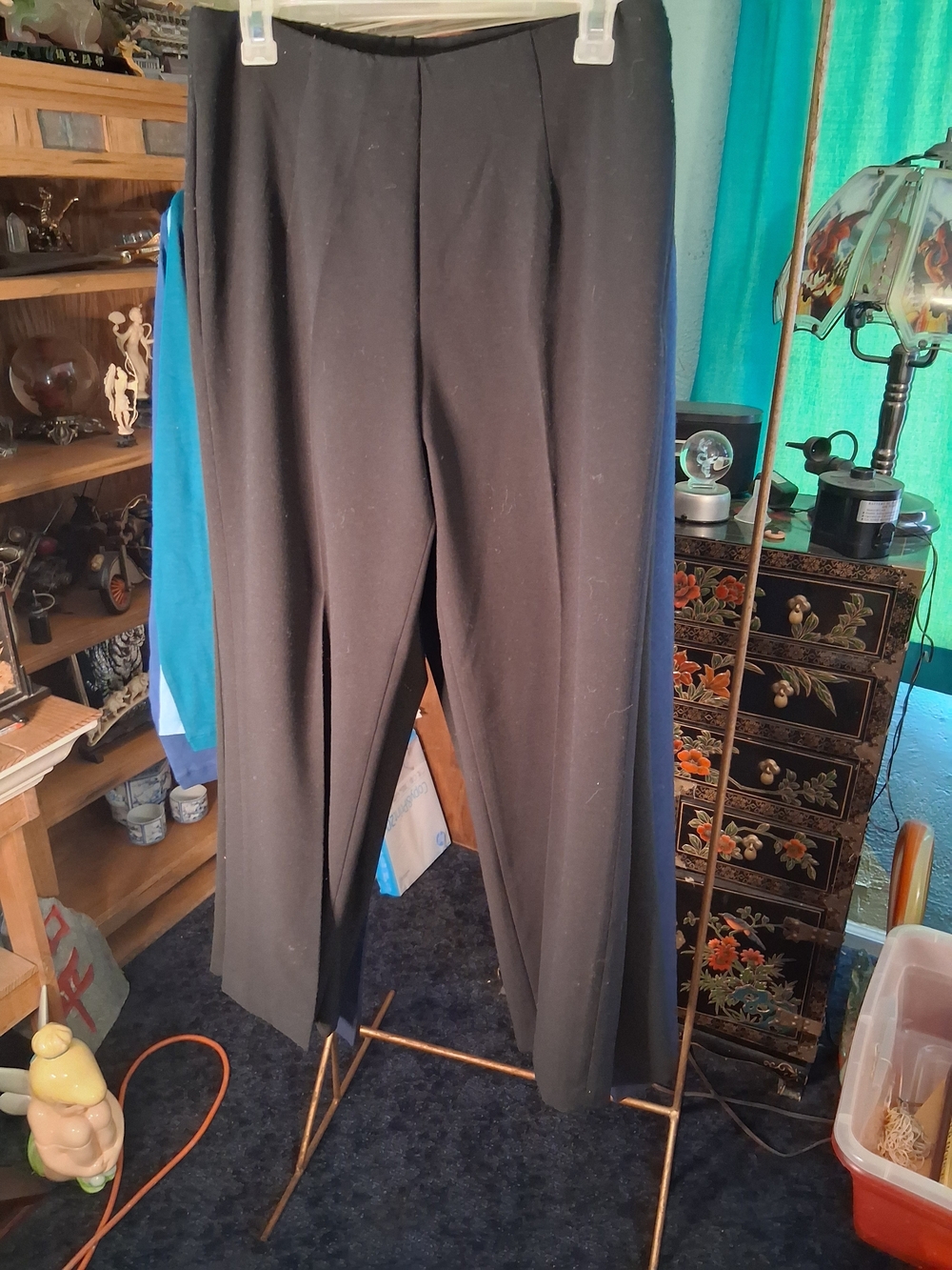 Investments Women's Black Dress Pants - Tailored Straight Leg